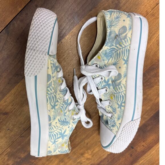 Airwalk Women's Legacee Canvas Floral Hawaiian Blue & Cream No. 181510 Size 6 - Picture 3 of 9